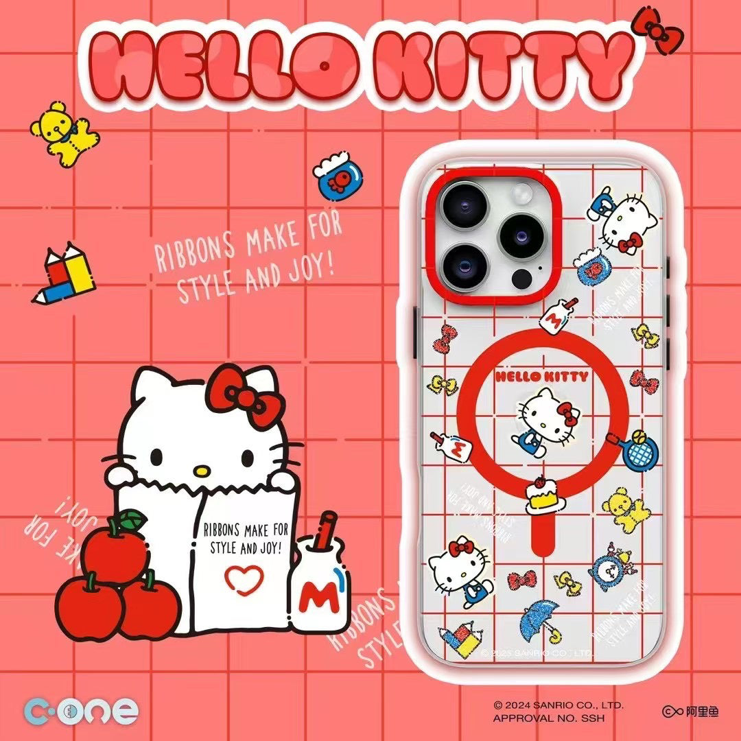 Sanrio Characters Tasty MagSafe Laser Glitter All-inclusive Shockproof IMD Protective Case Cover