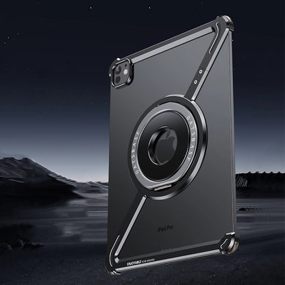 Oatsbasf Z MagSafe Pivot Ring Stand Air Cushion Metal Case Cover for iPad