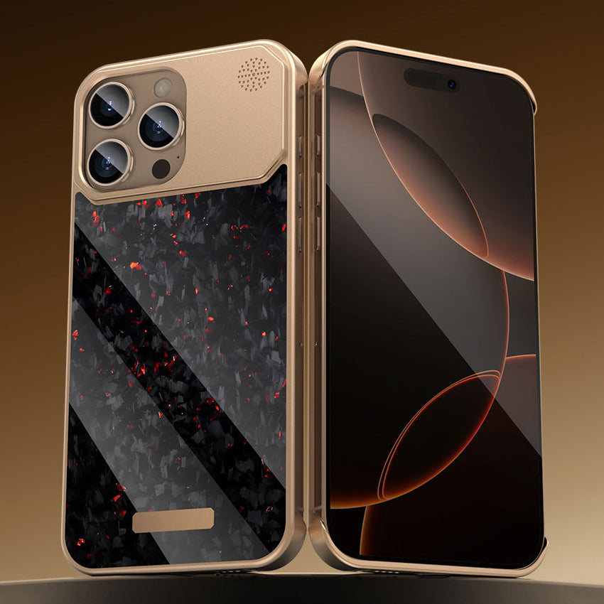 Armor King MagSafe Aluminum+Forged Carbon Fiber Heat Dissipation Aromatherapy Protective Cover Case