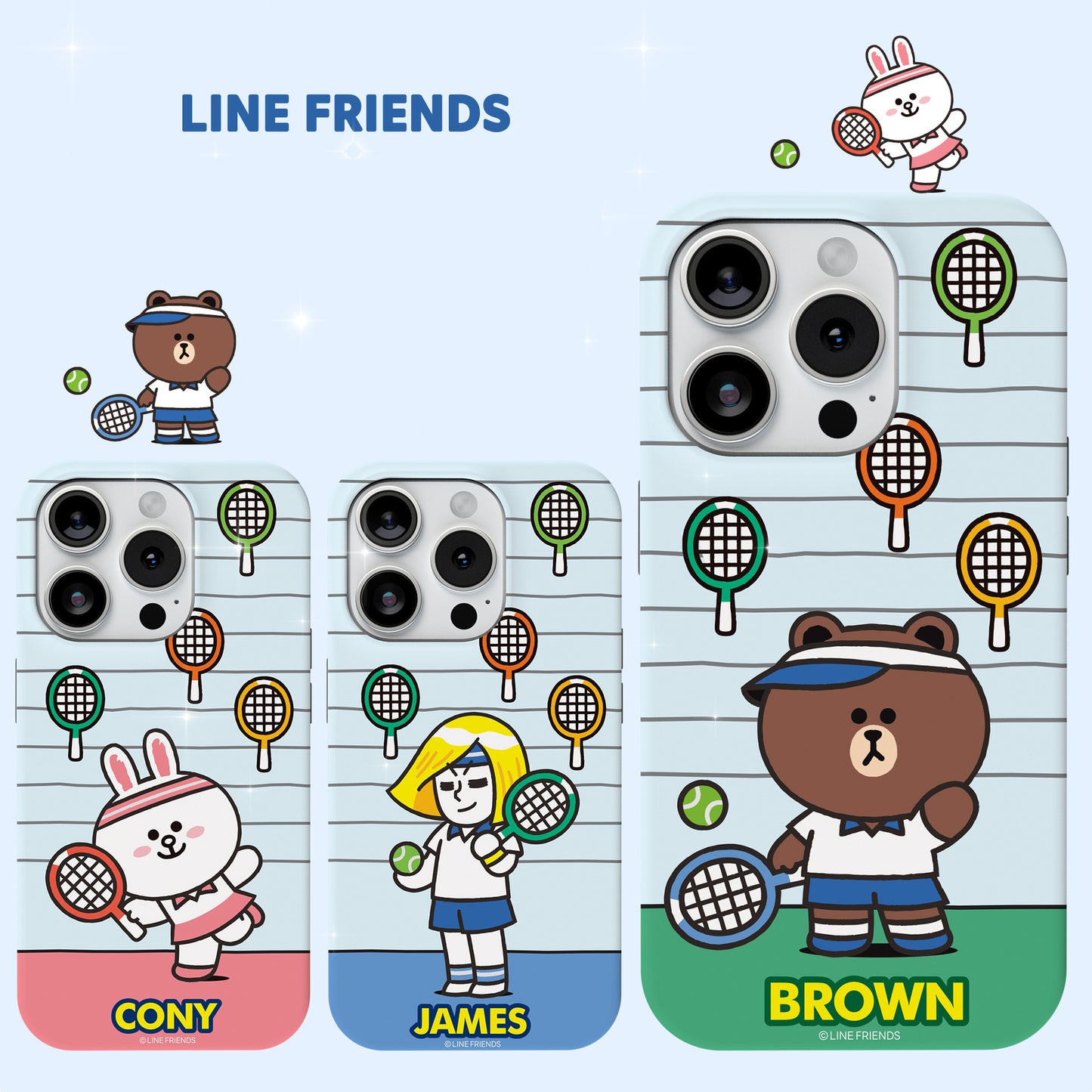 Line Friends Tennis Dual Layer TPU+PC Shockproof Guard Up Combo Case Cover