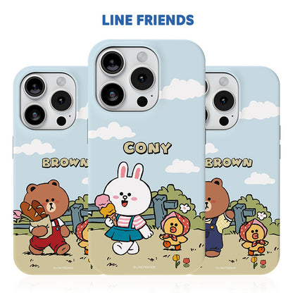 Line Friends Country Life Dual Layer TPU+PC Shockproof Guard Up Combo Case Cover