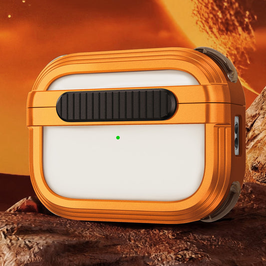 Oatsbasf Armour Magnetic Lock Airbag Shockproof Hollow-out Metal Case for Apple AirPods Pro 3