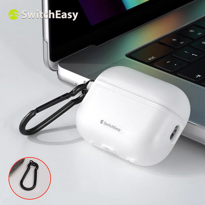 SwitchEasy Glaze Translucent Bayer TPU Apple AirPods Case with Carabiner