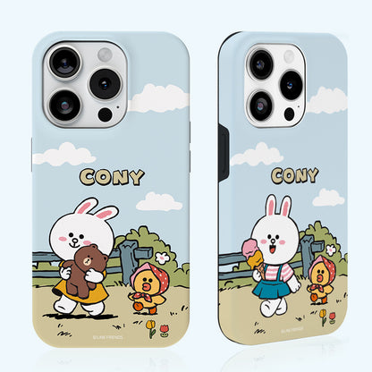 Line Friends Country Life Dual Layer TPU+PC Shockproof Guard Up Combo Case Cover