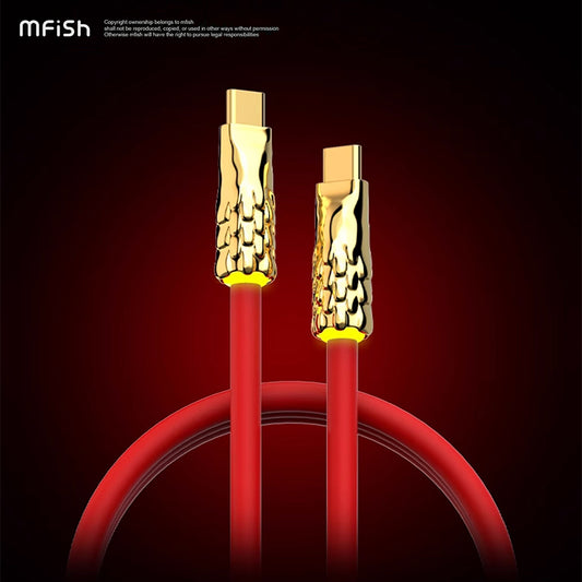 MfiSh Colorful Loong Type-C to Lightning (30W) / Type-C (240W) Luminous Data Cable Charging Line