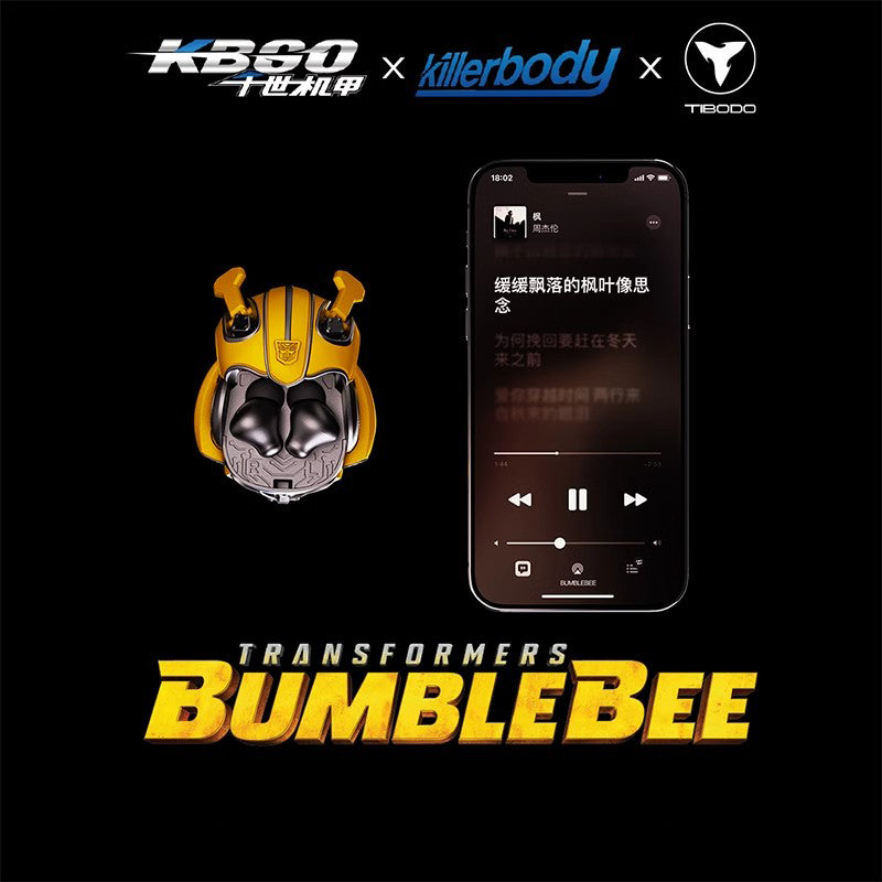 KBGO x Killerbody x Tibodo Transformers Bumblebee H1 Active Noise Canceling Headphones True Wireless Stereo Earbuds