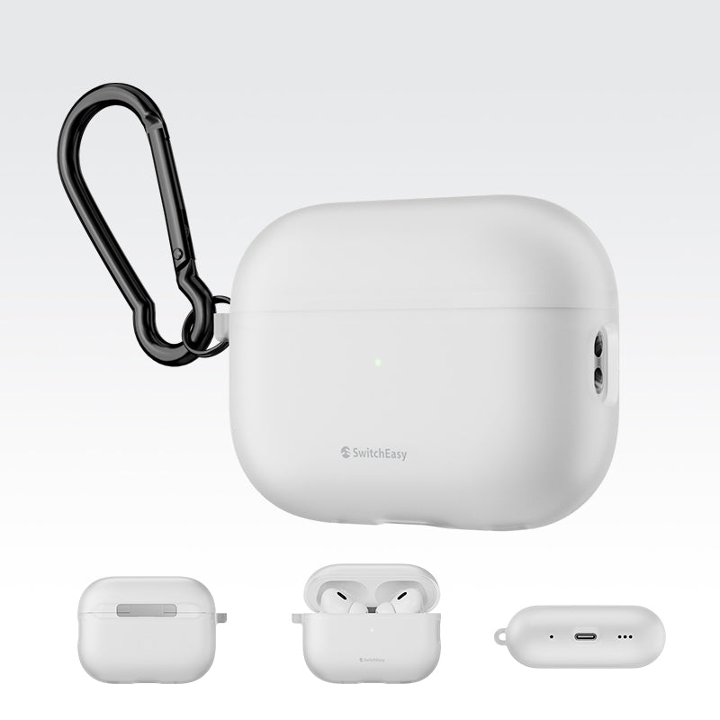 SwitchEasy Glaze Translucent Bayer TPU Apple AirPods Case with Carabiner
