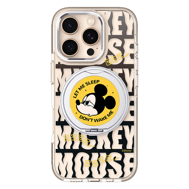 Disney Mickey & Friends MagSafe Pivot Ring Stand Shockproof Transparent Case Cover