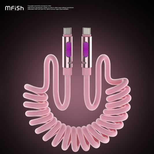 MfiSh Aroma Bee 240W Type-C to Type-C Aromatherapy Elastic Data Cable Charging Line