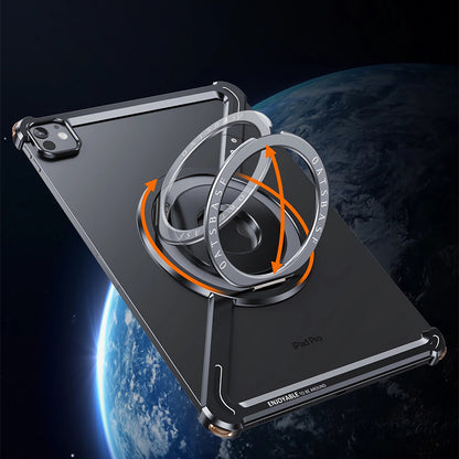 Oatsbasf Z MagSafe Pivot Ring Stand Air Cushion Metal Case Cover for iPad