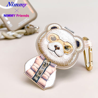 Nimmy Cool Glasses 2.0 Cute Pets 3D Embroidery Magnetic Bracket Phone Holder