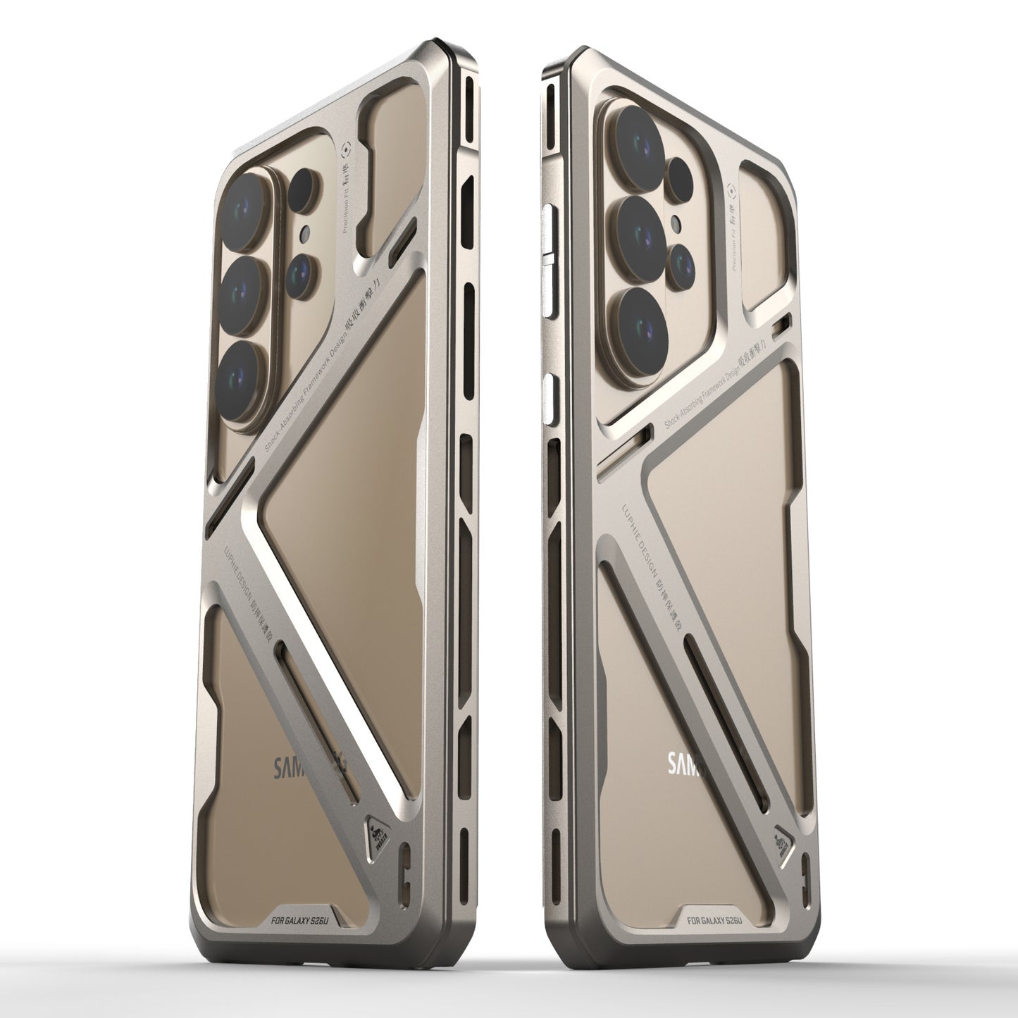 Luphie Warrior Armor Military-Grade Drop Protectioon Aluminum Alloy Heat Dissipation Metal Case Cover