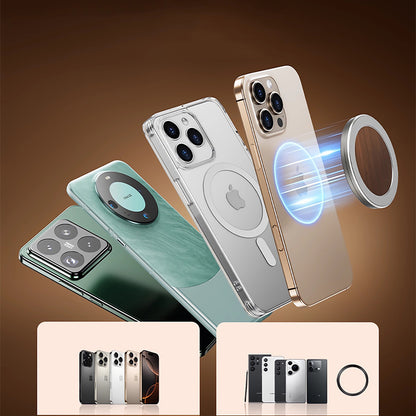 Oatsbasf Wood+Metal Double-sided Magnetic Phone Grip MagSafe Ring Stand