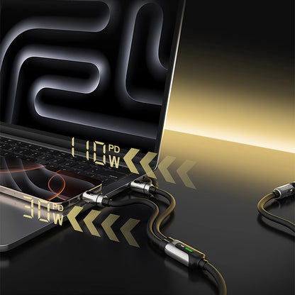 Mfish Gemini Dragon 140W USB-A+USB-C to Type-C*2 Data Cable Charging Line