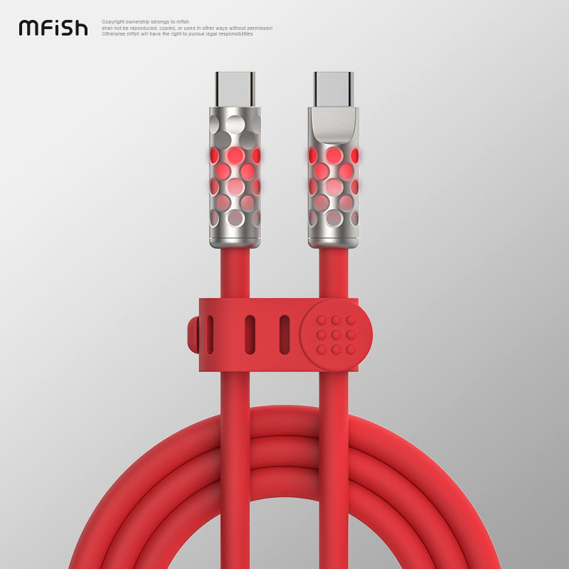 MfiSh Power Viper Type-C to Lightning (30W) / Type-C (240W) Luminous Data Cable Charging Line
