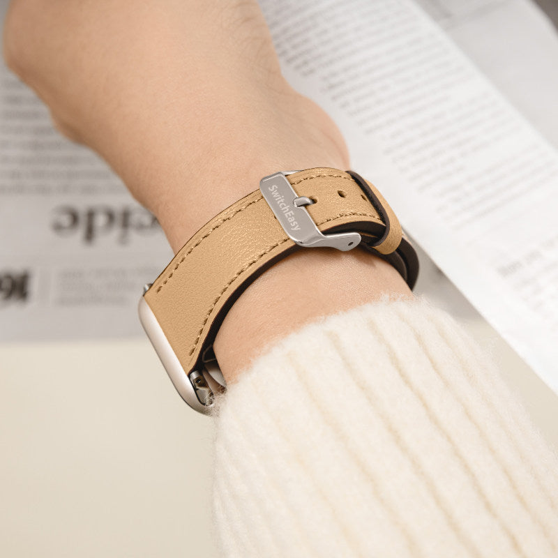 SwitchEasy Slim Genuine Leather Watch Band Apple Watch Strap