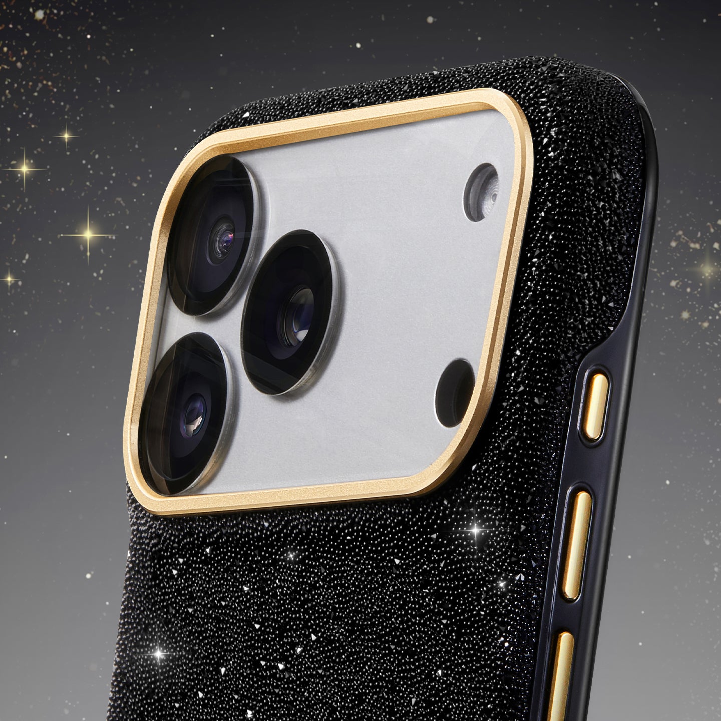 PYNANA Jewelry Aesthetics & Handcraft Starry Sky MagSafe Black Diamonds Protective Case Cover