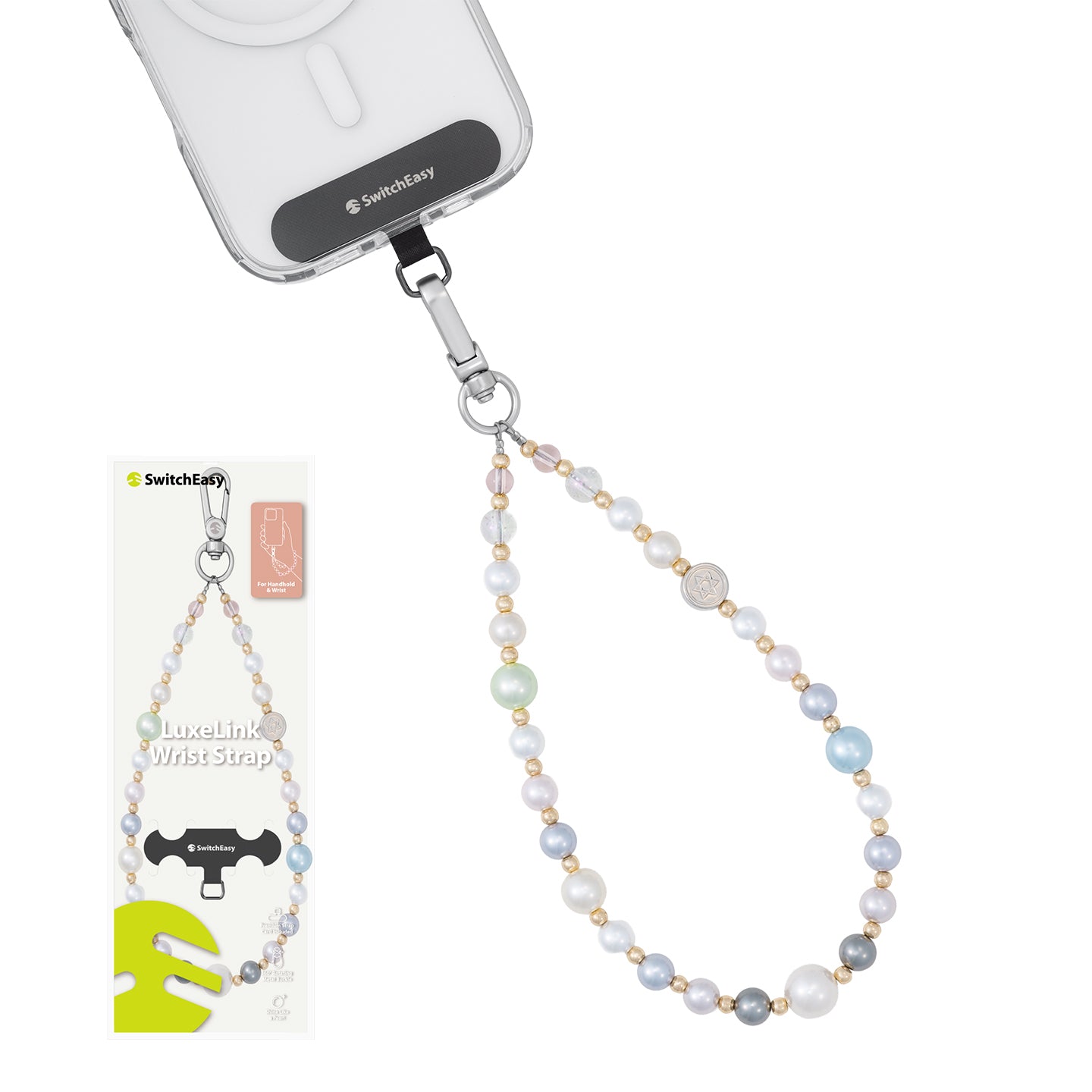 SwitchEasy LuxeLink Wrist Strap + Strap Card Phone Lanyard
