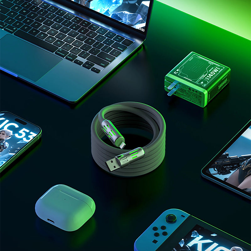 Mfish Armored Dragon I 240W USB-A+Type-C to Lightning+Type-C 4-in-1 Data Cable Charging Line