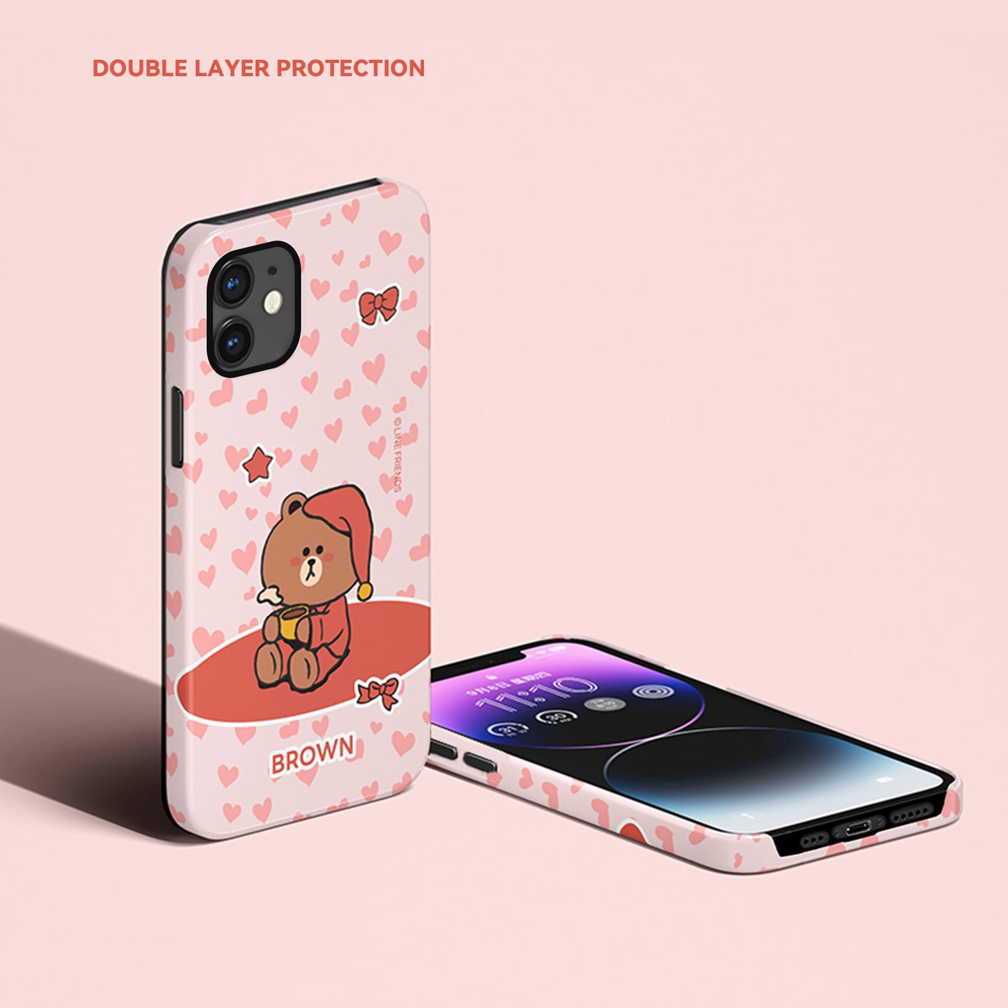 Line Friends Pajama Dual Layer TPU+PC Shockproof Guard Up Combo Case Cover