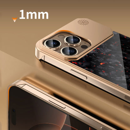 Armor King MagSafe Aluminum+Forged Carbon Fiber Heat Dissipation Aromatherapy Protective Cover Case