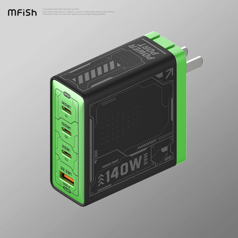 Mfish Electronic Rhino Power Port GaN 140W PD Fast Charger