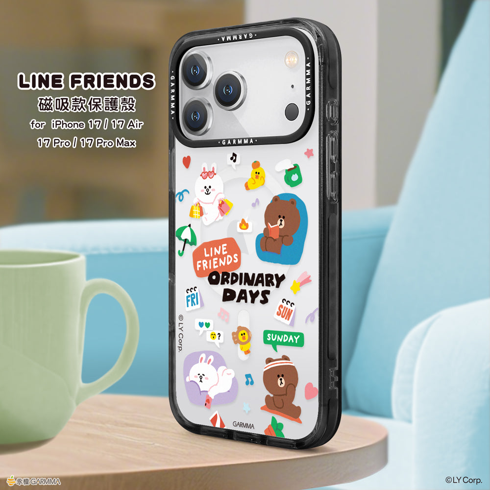 GARMMA Line Friends Ordinary Days MagSafe Premium Military Grade Drop Tested Impact Case Cover