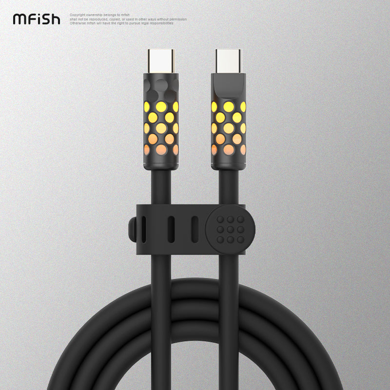 MfiSh Power Viper Type-C to Lightning (30W) / Type-C (240W) Luminous Data Cable Charging Line