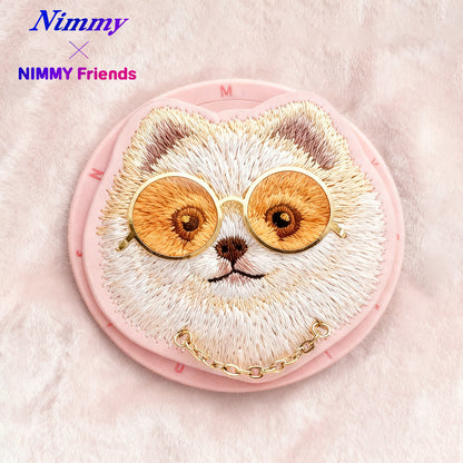 Nimmy Cool Glasses Cute Pets 3D Embroidery Magnetic Bracket Phone Holder