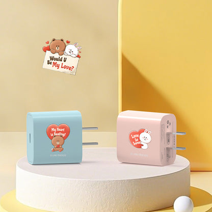 Line Friends Love Message Type-C 20W PD Fast Charger