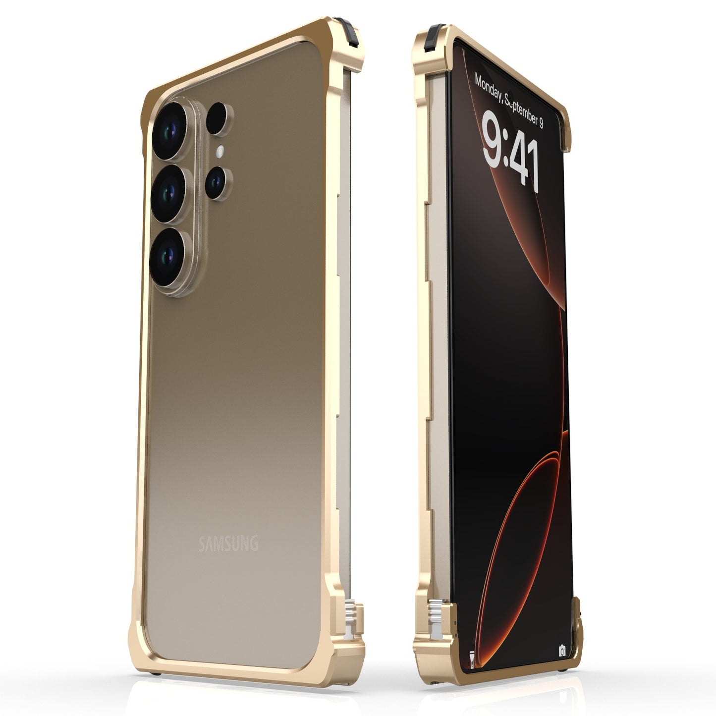 Luphie Slim Light Shockproof Snap-on Aluminum Metal Bumper Case Cover