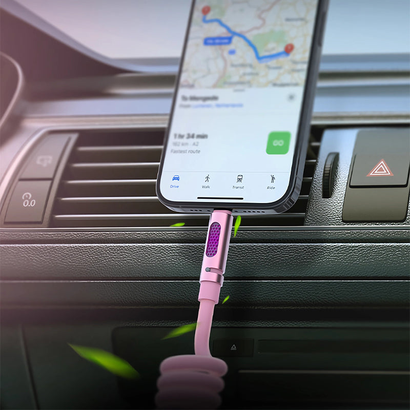 MfiSh Aroma Bee 240W Type-C to Type-C Aromatherapy Elastic Data Cable Charging Line