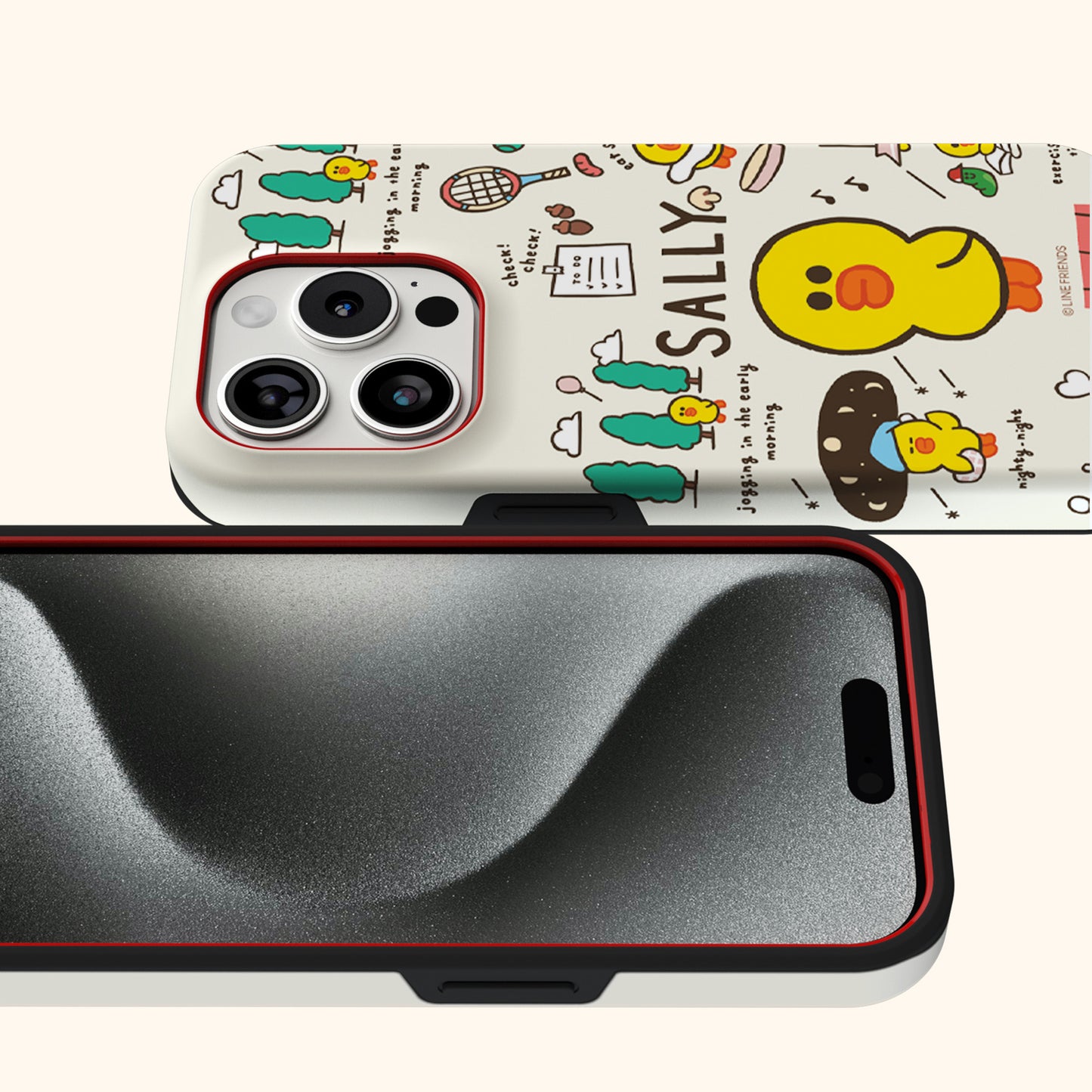 Line Friends Graffiti Dual Layer TPU+PC Shockproof Guard Up Combo Case Cover