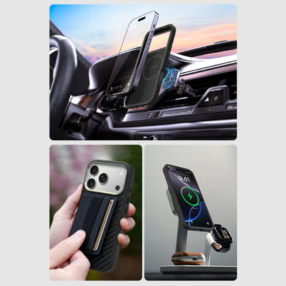 Lamborghini MagSafe 360° Stand  Carbon Fiber Phone Case - TE D1