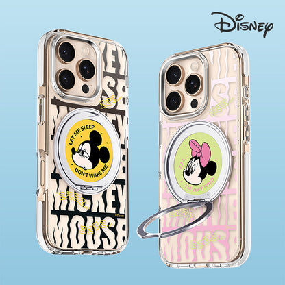 Disney Mickey & Friends MagSafe Pivot Ring Stand Shockproof Transparent Case Cover