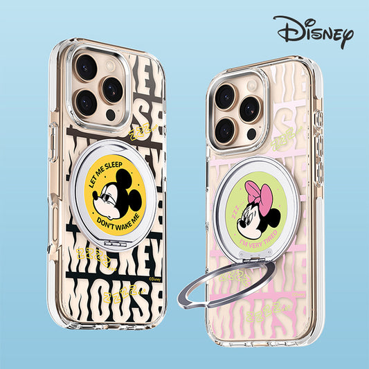 Disney Mickey & Friends MagSafe Pivot Ring Stand Shockproof Transparent Case Cover