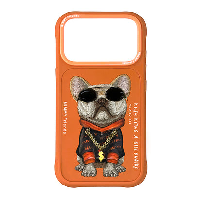 Nimmy Glasses Cute Pets Cool Embroidery Case Cover