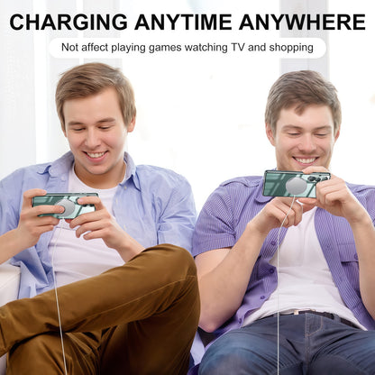 Armor King MagSafe Lens Protector Magnetic Metal Bumper Front+Back Tempered Glass Case Cover