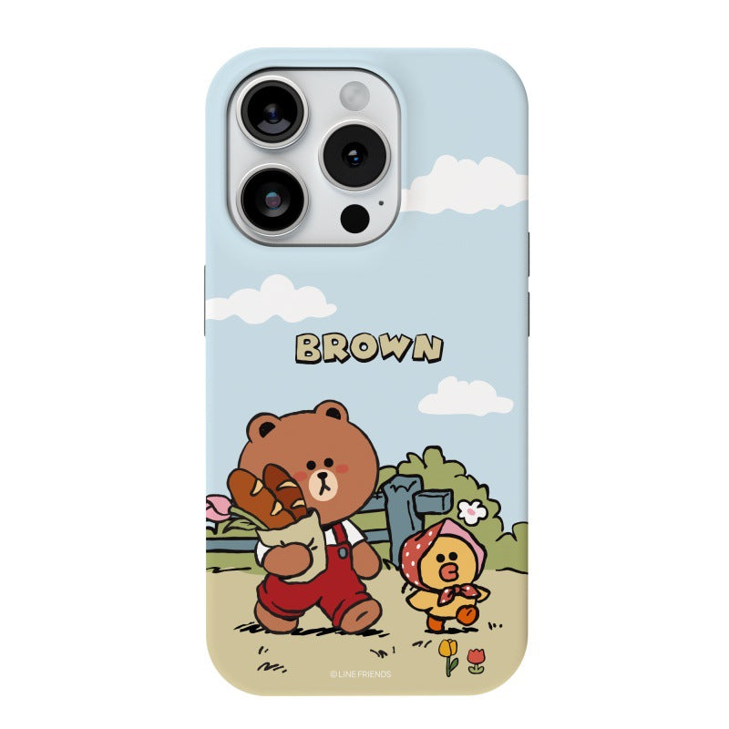 Line Friends Country Life Dual Layer TPU+PC Shockproof Guard Up Combo Case Cover