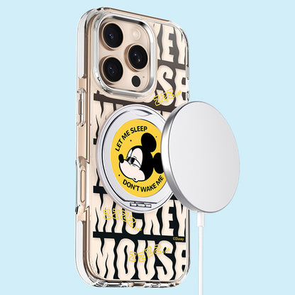 Disney Mickey & Friends MagSafe Pivot Ring Stand Shockproof Transparent Case Cover