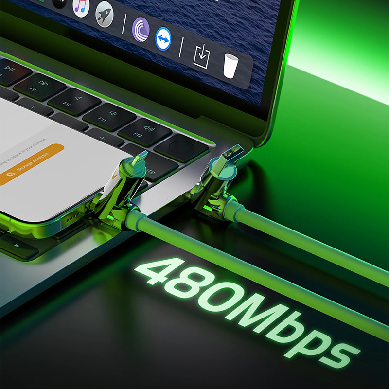 Mfish Armored Dragon I 240W USB-A+Type-C to Lightning+Type-C 4-in-1 Data Cable Charging Line