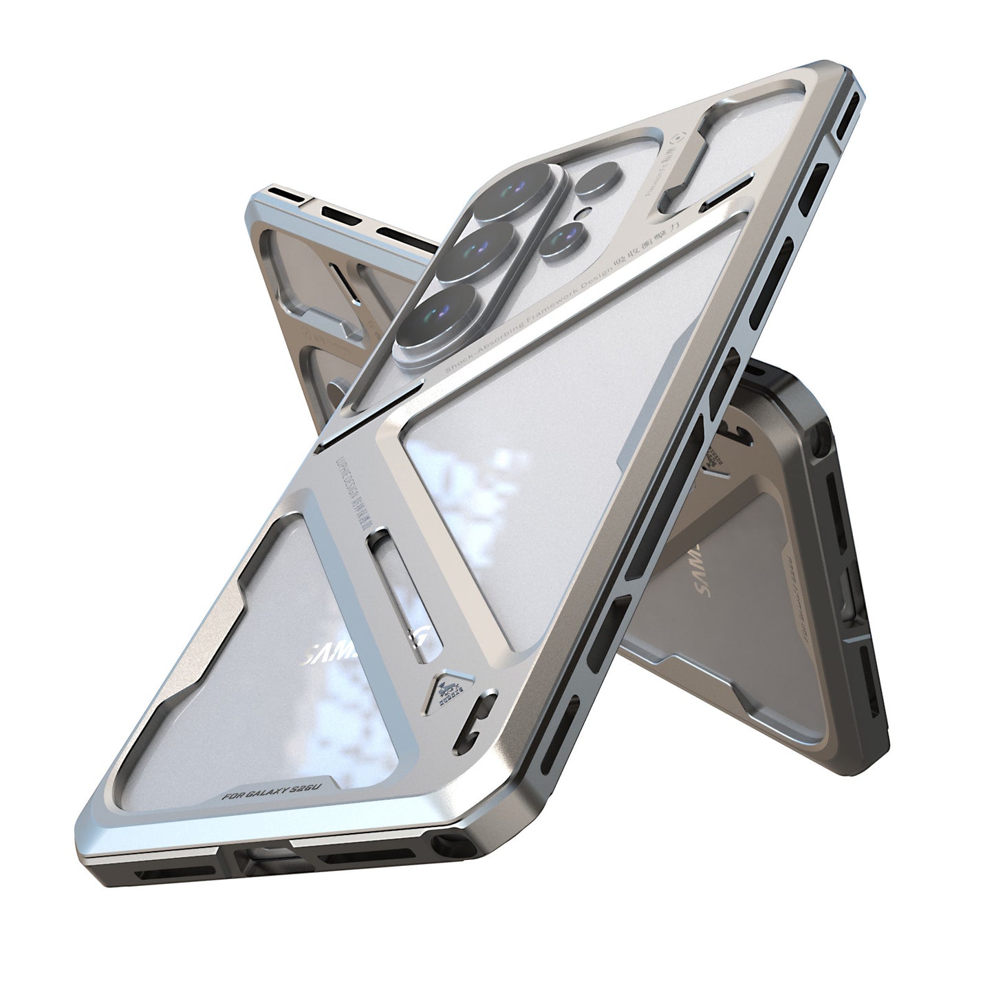 Luphie Warrior Armor Military-Grade Drop Protectioon Aluminum Alloy Heat Dissipation Metal Case Cover