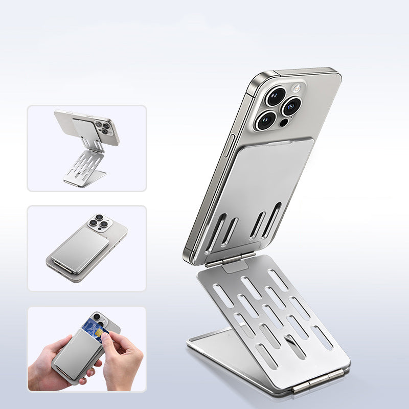 Oatsbasf Metal Magnetic Bracket Card Holder Adjustable MagSafe Phone Stand