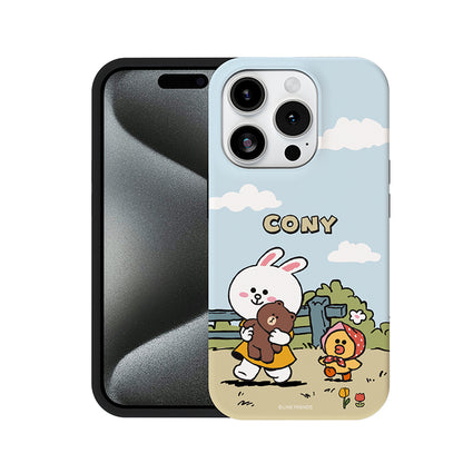 Line Friends Country Life Dual Layer TPU+PC Shockproof Guard Up Combo Case Cover