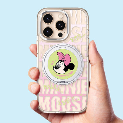 Disney Mickey & Friends MagSafe Pivot Ring Stand Shockproof Transparent Case Cover