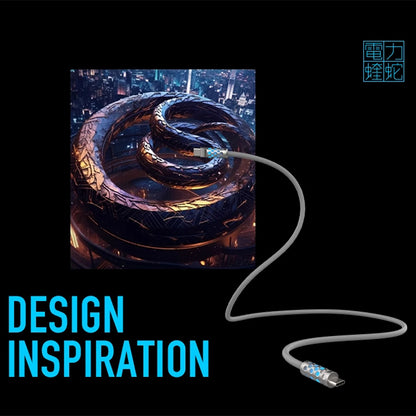 MfiSh Power Viper Type-C to Lightning (30W) / Type-C (240W) Luminous Data Cable Charging Line