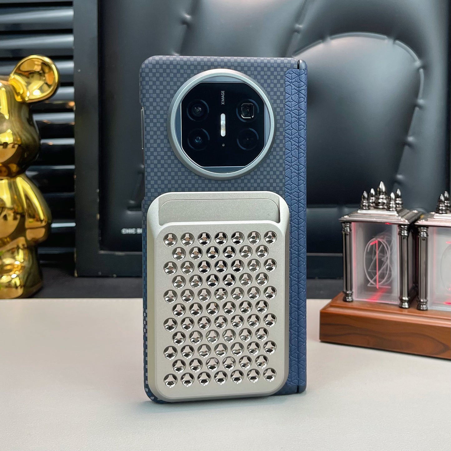 Armor King MagSafe Aluminum Alloy Phone Wallet Magnetic Card Holder