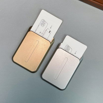 Armor King MagSafe Aluminum Alloy Phone Wallet Magnetic Card Holder