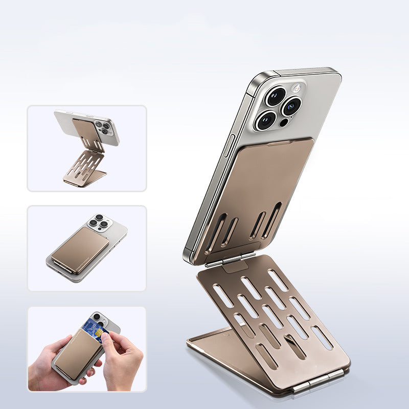 Oatsbasf Metal Magnetic Bracket Card Holder Adjustable MagSafe Phone Stand