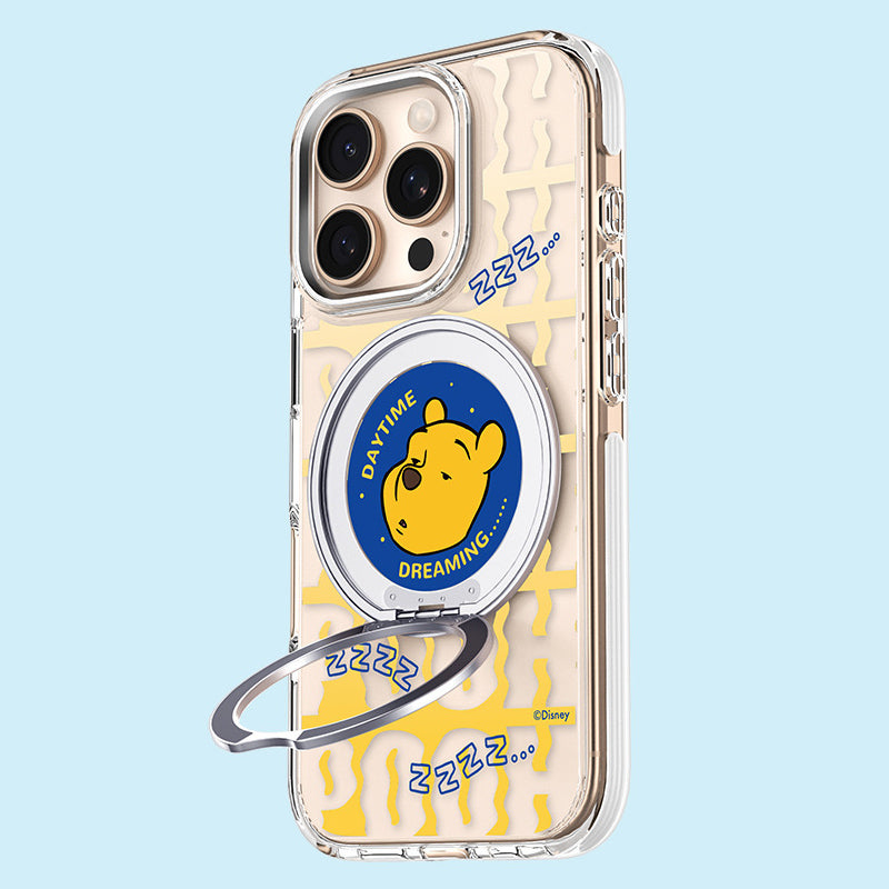 Disney Mickey & Friends MagSafe Pivot Ring Stand Shockproof Transparent Case Cover